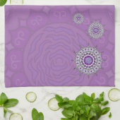 Serviette pour les mains Mehndi Fantasy Argent (Plié)