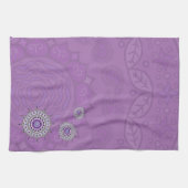Serviette pour les mains Mehndi Fantasy Argent (Horizontal)
