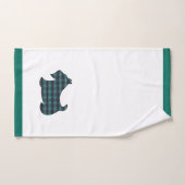 Serviette pour les mains Noël vert Terrier écossai (Serviette à main)
