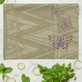 Serviette pour les mains Papillon africain (Plié)