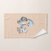 Serviette pour les mains Petits oiseaux bleus mign (Serviette à main)
