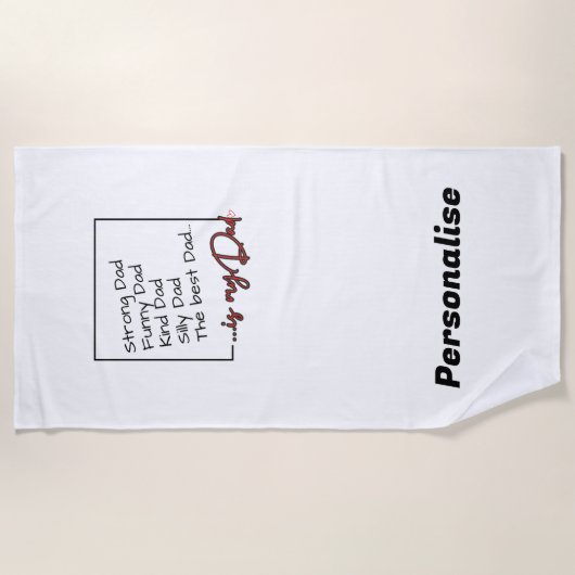 Serviette pour papa - Personnalisé - Le meilleur p (Devant)