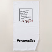 Serviette pour papa - Personnalisé - Le meilleur p (Devant)