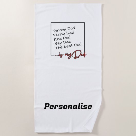 Serviette pour papa - Personnalisé - Le meilleur p (Devant)
