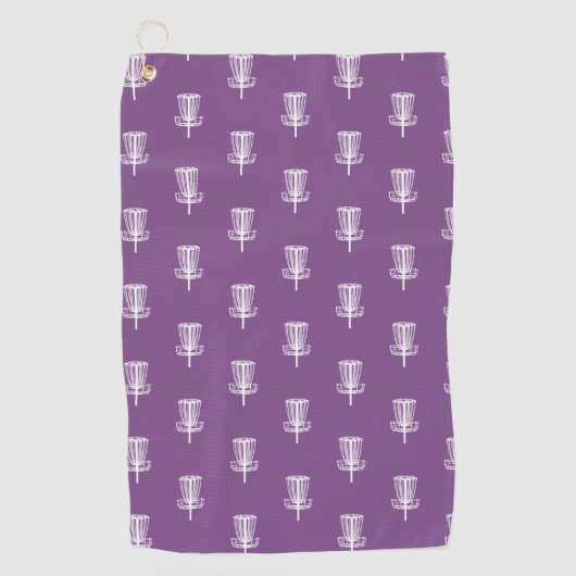 Serviette pourpre de golf de disque de panier (Devant)