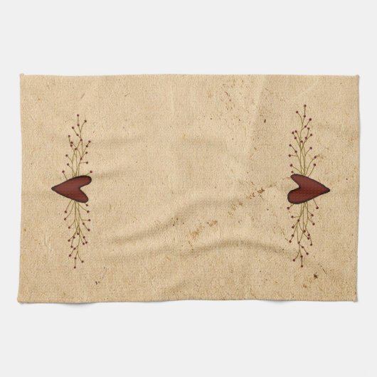 Serviette Primitive Heart Kitchen (Horizontal)