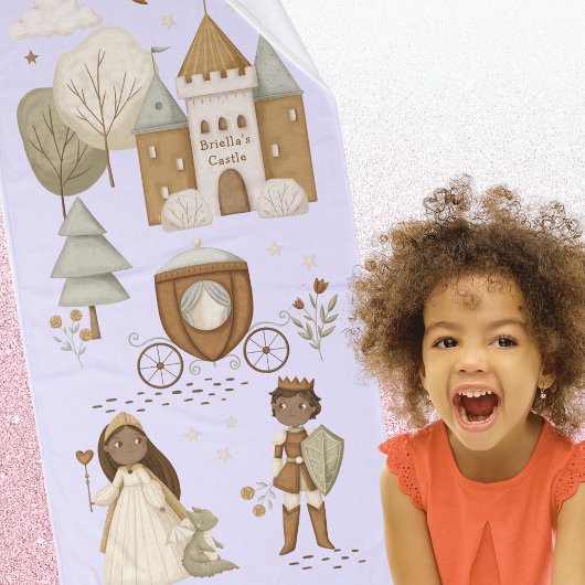 Serviette princesse Fairy Tale avec nom