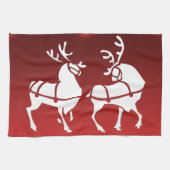 Serviette Reindeer de Noël sur mesure Serviettes d (Horizontal)