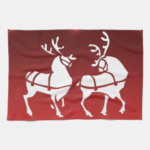 Serviette Reindeer de Noël sur mesure Serviettes d