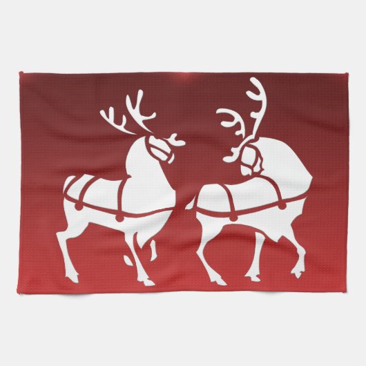 Serviette Reindeer de Noël sur mesure Serviettes d (Horizontal)