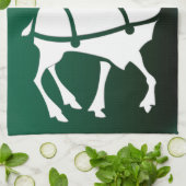 Serviette Reindeer de Noël sur mesure Serviettes d (Plié)