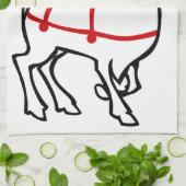 Serviette Reindeer de Noël sur mesure Serviettes d (Plié)