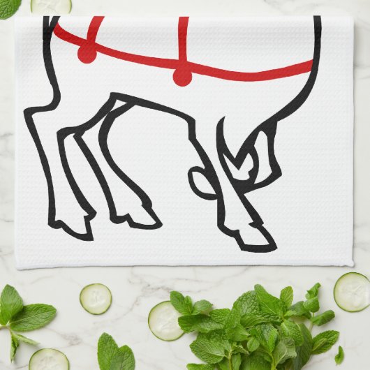 Serviette Reindeer de Noël sur mesure Serviettes d (Plié)