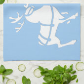 Serviette Reindeer de Noël sur mesure Serviettes d (Plié)