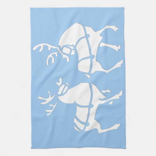Serviette Reindeer de Noël sur mesure Serviettes d (Vertical)