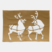 Serviette Reindeer de Noël sur mesure Serviettes d (Horizontal)