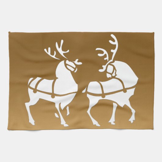 Serviette Reindeer de Noël sur mesure Serviettes d (Horizontal)