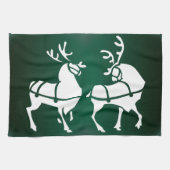 Serviette Reindeer de Noël sur mesure Serviettes d (Horizontal)
