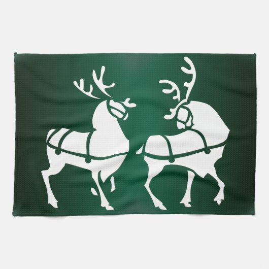Serviette Reindeer de Noël sur mesure Serviettes d (Horizontal)