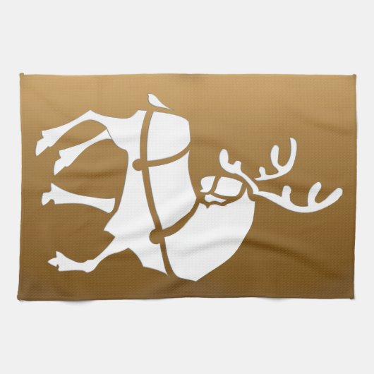 Serviette Reindeer de Noël sur mesure Serviettes d (Horizontal)