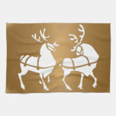 Serviette Reindeer de Noël sur mesure Serviettes d (Horizontal)