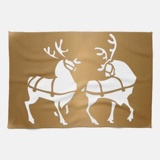 Serviette Reindeer de Noël sur mesure Serviettes d (Horizontal)