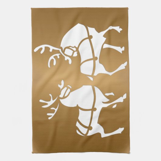 Serviette Reindeer de Noël sur mesure Serviettes d (Vertical)
