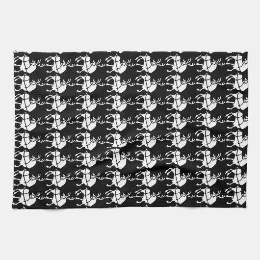 Serviette Reindeer de Noël sur mesure Serviettes d (Horizontal)