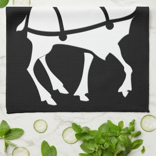 Serviette Reindeer de Noël sur mesure Serviettes d (Plié)