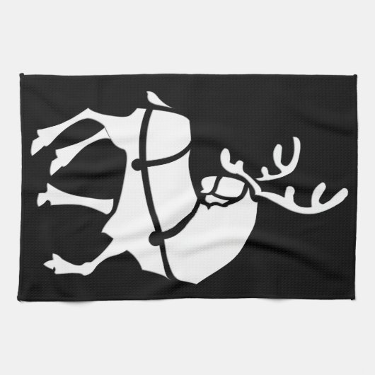 Serviette Reindeer de Noël sur mesure Serviettes d (Horizontal)