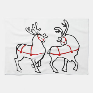 Serviette Reindeer de Noël sur mesure Serviettes d
