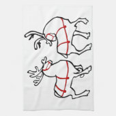 Serviette Reindeer de Noël sur mesure Serviettes d (Vertical)