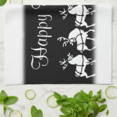 Serviette Reindeer de Noël sur mesure Serviettes d (Plié)