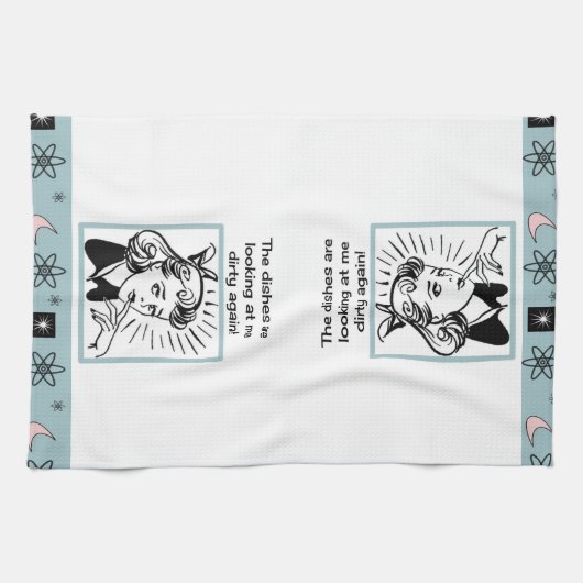 Serviette rétro du milieu du siècle (Horizontal)