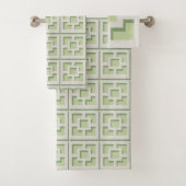 Serviette Retro Green Trellis (En situation)