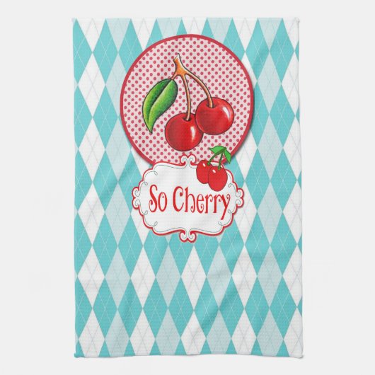Serviette Rétro "So Cherry". (Vertical)