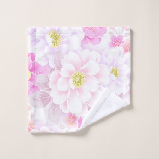 Serviette Romantique Floral (Gant de toilette)
