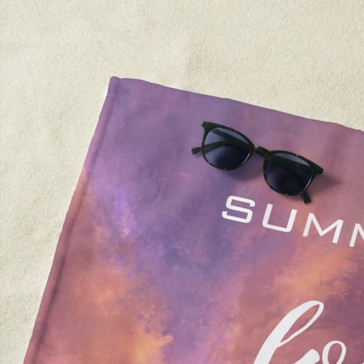 Serviette romantique Tropical Beach coucher de sol (En situation)