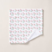 Serviette rose avec pivoine, style prépa pour la f (Gant de toilette)