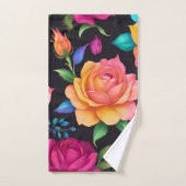 Serviette Rose en étain à fleurs (Serviette à main)