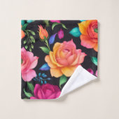 Serviette Rose en étain à fleurs (Gant de toilette)