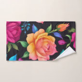 Serviette Rose en étain à fleurs (Serviette à main)