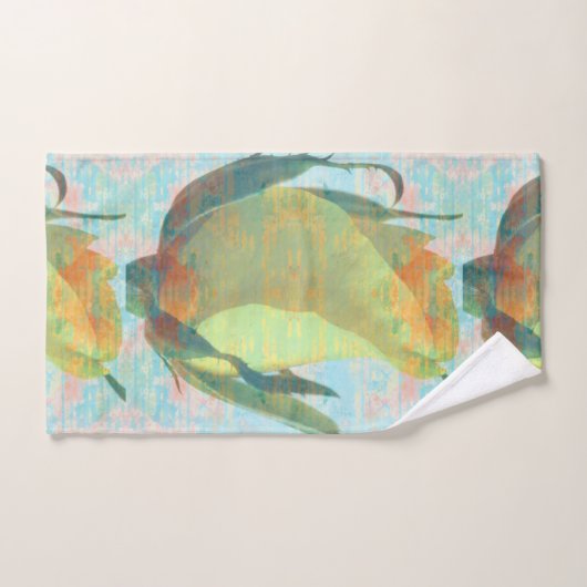 Serviette rose jaune (Serviette à main)