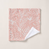 Serviette Rose Pâle et Blanche Formes Contemporain (Gant de toilette)