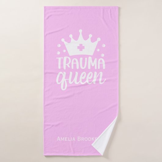 Serviette rose simple reine moderne pour infirmièr (Serviette de bain)