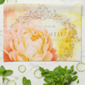 serviette rose vintage (Plié)