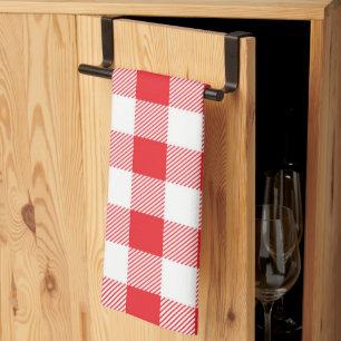 Serviette Rouge et Blanche à Carreaux de Luxe