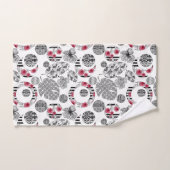 serviette, rouge et noir, couchage, Patchwork, rus (Serviette à main)