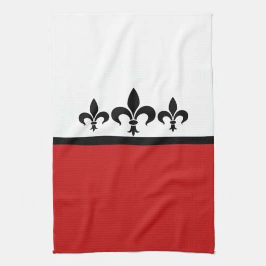 Serviette Rouge Swanky Fleur De Lis (Vertical)