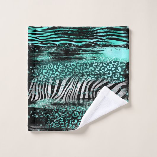 Serviette Safari Turquoise (Gant de toilette)